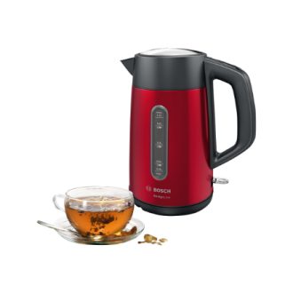 Bosch | Kettle | DesignLine TWK4P434 | Electric | 2400 W | 1.7 L | Stainless steel | 360 rotational base | Red/Black Bosch | Kettle | DesignLine TWK4P434 | Electric | 2400 W | 1.7 L | Stainless steel | 360 rotational base | Red/Black