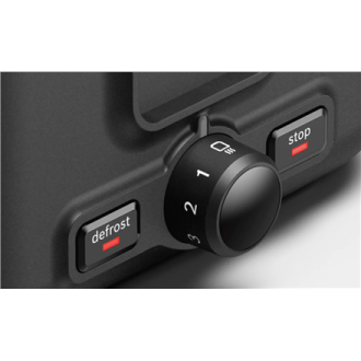 Bosch | DesignLine Toaster | TAT3P423 | Power 970 W | Number of slots 2 | Housing material Stainless steel | Black Bosch | DesignLine Toaster | TAT3P423 | Power 970 W | Number of slots 2 | Housing material Stainless steel | Black