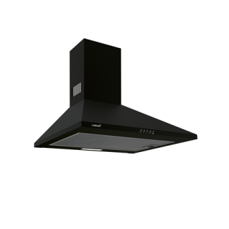 CATA | Hood | OMEGA 600 BK | Wall mounted | Energy efficiency class C | Width 60 cm | 645 m /h | Mechanical | LED | Black CATA | Hood | OMEGA 600 BK | Wall mounted | Energy efficiency class C | Width 60 cm | 645 m /h | Mechanical | LED | Black