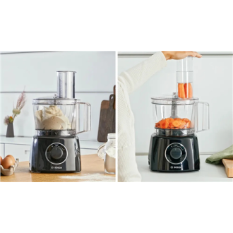 Bosch | Food Processor MultiTalent 3 Plus | MCM3PM386 | 900 W | Number of speeds 2 | Bowl capacity 2.3 L | Black/Stainless steel