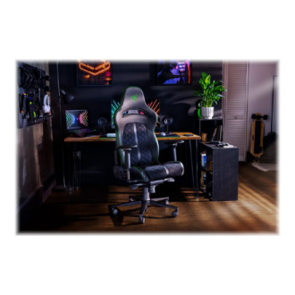 Razer Enki Gaming Chair with Enchanced Customization, Black/Green | Razer Ergonomic Gaming Chair Enki EPU Synthetic Leather Stee Razer Enki Gaming Chair with Enchanced Customization, Black/Green | Razer Ergonomic Gaming Chair Enki EPU Synthetic Leather Stee