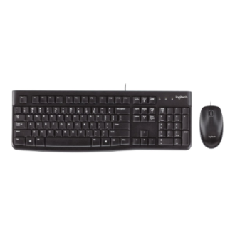 Logitech | Desktop MK120 | Wired keyboard | USB | Mouse included | US | Black Logitech | Desktop MK120 | Wired keyboard | USB | Mouse included | US | Black