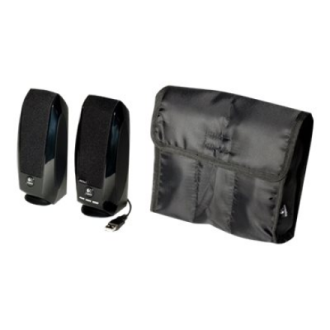 Logitech LGT-S150 Black 2.0 Stereo Speakers Total RMS power: 1.2 watts RMS (0.6 watts per satellite) W Logitech LGT-S150 Black 2.0 Stereo Speakers Total RMS power: 1.2 watts RMS (0.6 watts per satellite) W