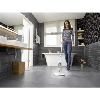 BLACK & DECKER | Steam mop | FSMH13E10-QS | Power 1300 W | Water tank capacity 0.38 L | White/Blue BLACK & DECKER | Steam mop | FSMH13E10-QS | Power 1300 W | Water tank capacity 0.38 L | White/Blue