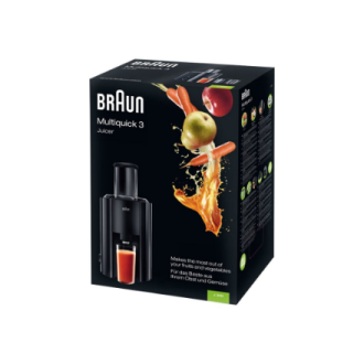 Braun | J 300 BK | Type Automatic juicer | Black | 800 W | Extra large fruit input | Number of speeds 2 Braun | J 300 BK | Type Automatic juicer | Black | 800 W | Extra large fruit input | Number of speeds 2
