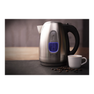 Adler | Kettle | AD 1223 | Standard | 2200 W | 1.7 L | Stainless steel | 360 rotational base | Stainless steel Adler | Kettle | AD 1223 | Standard | 2200 W | 1.7 L | Stainless steel | 360 rotational base | Stainless steel