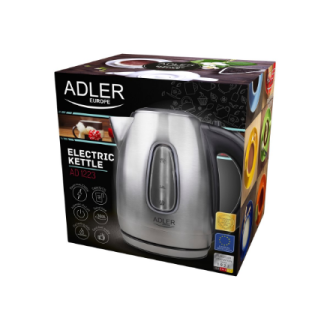Adler | Kettle | AD 1223 | Standard | 2200 W | 1.7 L | Stainless steel | 360 rotational base | Stainless steel Adler | Kettle | AD 1223 | Standard | 2200 W | 1.7 L | Stainless steel | 360 rotational base | Stainless steel