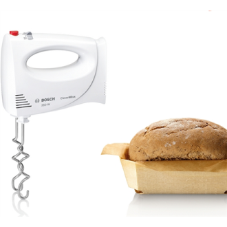 Bosch Hand Mixer MFQ3030 Hand Mixer 350 W Number of speeds 4 Stainless steel/Plastic Turbo mode White Bosch Hand Mixer MFQ3030 Hand Mixer 350 W Number of speeds 4 Stainless steel/Plastic Turbo mode White