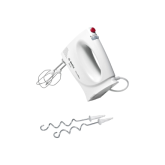 Bosch Hand Mixer MFQ3030 Hand Mixer 350 W Number of speeds 4 Stainless steel/Plastic Turbo mode White Bosch Hand Mixer MFQ3030 Hand Mixer 350 W Number of speeds 4 Stainless steel/Plastic Turbo mode White