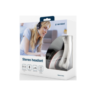 Gembird | MHS-001-GW | Stereo headset | Built-in microphone | 3.5 mm | Glossy white Gembird | MHS-001-GW | Stereo headset | Built-in microphone | 3.5 mm | Glossy white