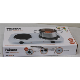 SALE OUT. Tristar KP-6245 Hot plate, 2 thermostats, 2 burners, 5 adjustable settings, Heat resisting housing, 1500W&1100W, White SALE OUT. Tristar KP-6245 Hot plate, 2 thermostats, 2 burners, 5 adjustable settings, Heat resisting housing, 1500W&1100W, White