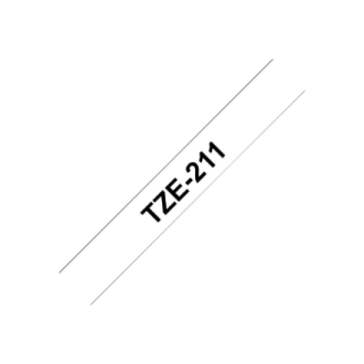 Brother | TZe-211 Laminated Tape | Black on White | TZe | 8 m | 6 cm Brother | TZe-211 Laminated Tape | Black on White | TZe | 8 m | 6 cm