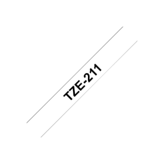 Brother | TZe-211 Laminated Tape | Black on White | TZe | 8 m | 6 cm Brother | TZe-211 Laminated Tape | Black on White | TZe | 8 m | 6 cm