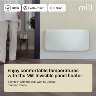 Mill | Heater | IB900DN Steel | Panel Heater | 900 W | Number of power levels 1 | Suitable for rooms up to 11-15 m | White | N/A Mill | Heater | IB900DN Steel | Panel Heater | 900 W | Number of power levels 1 | Suitable for rooms up to 11-15 m | White | N/A