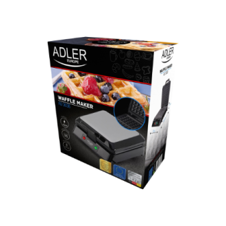 Adler | Waffle maker | AD 3036 | 1500 W | Number of pastry 4 | Belgium | Black Adler | Waffle maker | AD 3036 | 1500 W | Number of pastry 4 | Belgium | Black