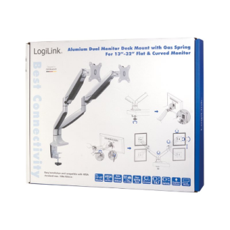 Logilink BP0043 Dual Monitor Desk mount, 13 Logilink BP0043 Dual Monitor Desk mount, 13