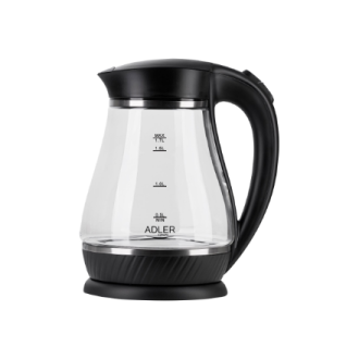 Adler | Kettle | AD 1274 | Standard | 2200 W | 1.7 L | Plastic/Glass | 360 rotational base | Black/ transparent Adler | Kettle | AD 1274 | Standard | 2200 W | 1.7 L | Plastic/Glass | 360 rotational base | Black/ transparent