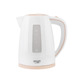 Adler | Kettle | AD 1264 | Standard | 2200 W | 1.7 L | Plastic | 360 rotational base | White Adler | Kettle | AD 1264 | Standard | 2200 W | 1.7 L | Plastic | 360 rotational base | White