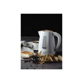 Adler | Kettle | AD 1264 | Standard | 2200 W | 1.7 L | Plastic | 360 rotational base | White Adler | Kettle | AD 1264 | Standard | 2200 W | 1.7 L | Plastic | 360 rotational base | White