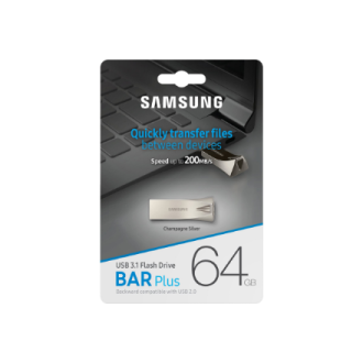 Samsung | BAR Plus | MUF-64BE3/APC | 64 GB | USB 3.1 | Silver Samsung | BAR Plus | MUF-64BE3/APC | 64 GB | USB 3.1 | Silver