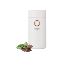Adler | Coffee grinder | AD4446wg | 150 W | Coffee beans capacity 75 g | Lid safety switch | White