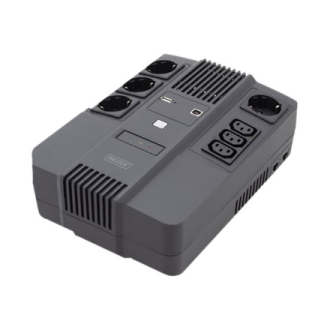 Digitus | All-in-One UPS | All-in-One UPS, 800VA/480W, LED 12V/9Ah x1, 4x CEE 7/7,3x IEC C13, USB, RJ45 | 800 VA | 480 W Digitus | All-in-One UPS | All-in-One UPS, 800VA/480W, LED 12V/9Ah x1, 4x CEE 7/7,3x IEC C13, USB, RJ45 | 800 VA | 480 W