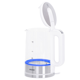Mesko | Kettle | MS 1301w | Electric | 1850 W | 1.7 L | Glass/Stainless steel | 360 rotational base | White