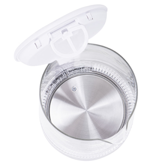 Mesko | Kettle | MS 1301w | Electric | 1850 W | 1.7 L | Glass/Stainless steel | 360 rotational base | White