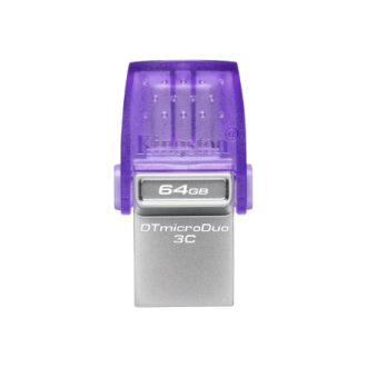 Kingston | DataTraveler | DT Micro Duo 3C | 64 GB | USB Type-C and Type-A | Purple Kingston | DataTraveler | DT Micro Duo 3C | 64 GB | USB Type-C and Type-A | Purple