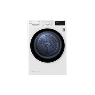 LG | Dryer Machine | RH80V3AV6N | Energy efficiency class D | Front loading | 8 kg | LED | Depth 69 cm | Wi-Fi | White LG | Dryer Machine | RH80V3AV6N | Energy efficiency class D | Front loading | 8 kg | LED | Depth 69 cm | Wi-Fi | White