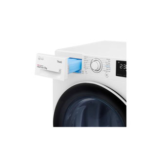 LG | Dryer Machine | RH80V3AV6N | Energy efficiency class D | Front loading | 8 kg | LED | Depth 69 cm | Wi-Fi | White LG | Dryer Machine | RH80V3AV6N | Energy efficiency class D | Front loading | 8 kg | LED | Depth 69 cm | Wi-Fi | White