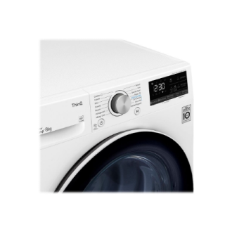 LG | Dryer Machine | RH80V3AV6N | Energy efficiency class D | Front loading | 8 kg | LED | Depth 69 cm | Wi-Fi | White LG | Dryer Machine | RH80V3AV6N | Energy efficiency class D | Front loading | 8 kg | LED | Depth 69 cm | Wi-Fi | White