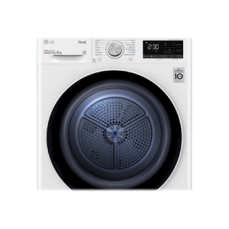 LG | Dryer Machine | RH80V3AV6N | Energy efficiency class D | Front loading | 8 kg | LED | Depth 69 cm | Wi-Fi | White LG | Dryer Machine | RH80V3AV6N | Energy efficiency class D | Front loading | 8 kg | LED | Depth 69 cm | Wi-Fi | White