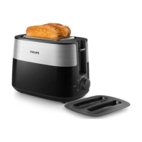 Philips | Toaster | HD2517/90 Daily Collection | Power 830 W | Number of slots 2 | Housing material Plastic | Black/Stainless St