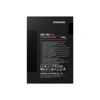 Samsung | 990 PRO | 2000 GB | SSD form factor M.2 2280 | Solid-state drive interface PCIe Gen4x4 | Read speed 7450 MB/s | Write Samsung | 990 PRO | 2000 GB | SSD form factor M.2 2280 | Solid-state drive interface PCIe Gen4x4 | Read speed 7450 MB/s | Write
