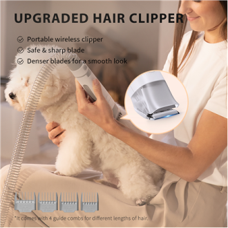 PETKIT | Air Clipper Pet Grooming Vacuum Kit 5in1 | LM4 | Grey/White PETKIT | Air Clipper Pet Grooming Vacuum Kit 5in1 | LM4 | Grey/White