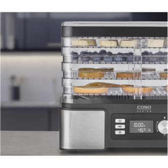 Caso | Food Dehydrator | DH 450 | Power 370-450 W | Number of trays 5 | Temperature control | Integrated timer | Black/Stainless Caso | Food Dehydrator | DH 450 | Power 370-450 W | Number of trays 5 | Temperature control | Integrated timer | Black/Stainless