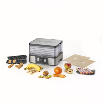 Caso | Food Dehydrator | DH 450 | Power 370-450 W | Number of trays 5 | Temperature control | Integrated timer | Black/Stainless Caso | Food Dehydrator | DH 450 | Power 370-450 W | Number of trays 5 | Temperature control | Integrated timer | Black/Stainless