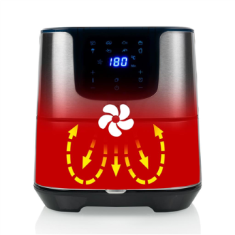 Princess | Digital Aerofryer Deluxe XXL | 182060 | Power 1700 W | Capacity 5.5 L | Black/Stainless Steel Princess | Digital Aerofryer Deluxe XXL | 182060 | Power 1700 W | Capacity 5.5 L | Black/Stainless Steel