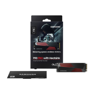 Samsung | 990 PRO with Heatsink | 1000 GB | SSD form factor M.2 2280 | Solid-state drive interface M.2 NVMe | Read speed 7450 MB Samsung | 990 PRO with Heatsink | 1000 GB | SSD form factor M.2 2280 | Solid-state drive interface M.2 NVMe | Read speed 7450 MB