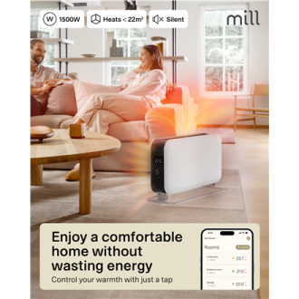 Mill | Portable Heater | CO1500MAXWIFI3 | Convection Heater | 1500 W | Suitable for rooms up to 14-18 m | White | IPX4 Mill | Portable Heater | CO1500MAXWIFI3 | Convection Heater | 1500 W | Suitable for rooms up to 14-18 m | White | IPX4