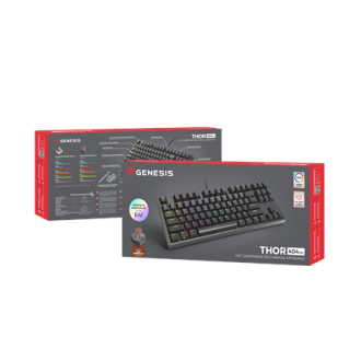 Genesis | THOR 404 TKL | Mechanical Gaming Keyboard | Wired | US | RGB | Black | USB-A | Kailh Box Brown V2 Genesis | THOR 404 TKL | Mechanical Gaming Keyboard | Wired | US | RGB | Black | USB-A | Kailh Box Brown V2