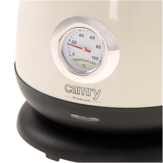 Camry | Kettle with a thermometer | CR 1344 | Electric | 2200 W | 1.7 L | Stainless steel | 360 rotational base | Cream