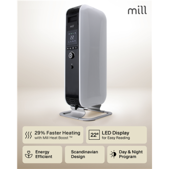 Mill | Heater | AB-H1000DN | Oil Filled Radiator | 1000 W | Number of power levels 3 | Suitable for rooms up to 12-16 m | White
