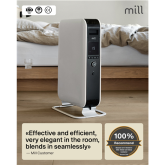 Mill | Heater | AB-H1000DN | Oil Filled Radiator | 1000 W | Number of power levels 3 | Suitable for rooms up to 12-16 m | White