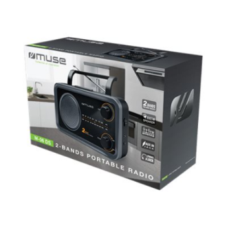 Muse | 2-bands portable radio | M-06DS | AUX in | Grey Muse | 2-bands portable radio | M-06DS | AUX in | Grey
