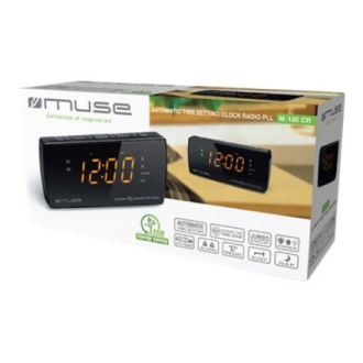 Muse | Dual Alarm Clock radio PLL | M-185CR | AUX in | Black Muse | Dual Alarm Clock radio PLL | M-185CR | AUX in | Black