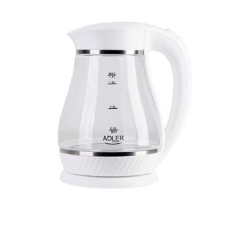 Adler | Kettle | AD 1274 | Electric | 2200 W | 1.7 L | Polypropylene/Glass | 360 rotational base | White