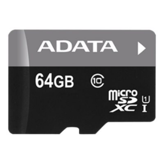 ADATA | Premier | UHS-I | 64 GB | MicroSDXC | Flash memory class 10 | Adapter ADATA | Premier | UHS-I | 64 GB | MicroSDXC | Flash memory class 10 | Adapter