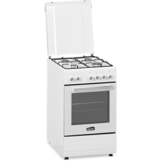 Simfer | Cooker | 5405SERBB | Hob type Gas | Oven type Electric | White | Width 50 cm | Electronic ignition | Depth 60 cm | 43 L Simfer | Cooker | 5405SERBB | Hob type Gas | Oven type Electric | White | Width 50 cm | Electronic ignition | Depth 60 cm | 43 L